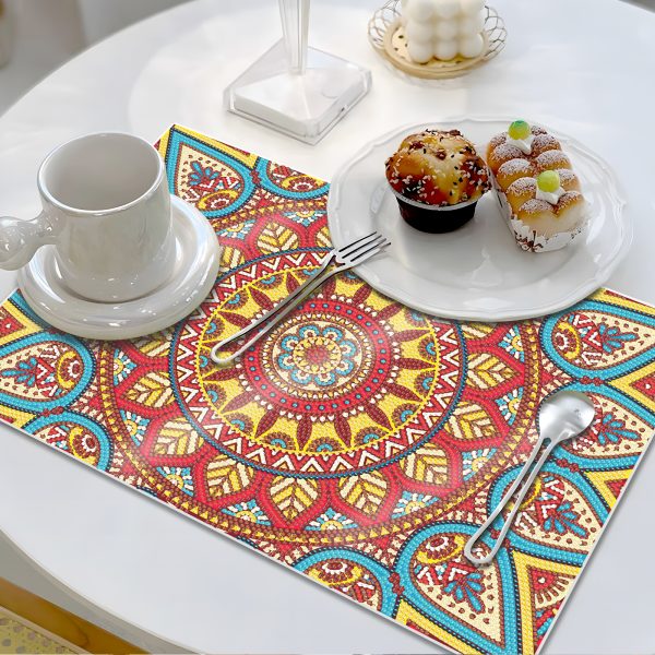 (42.5*29.5cm)1pcs Diamond Art Painting Mandala Placemats Heat Resistant Non-Slip Place Mat Kit